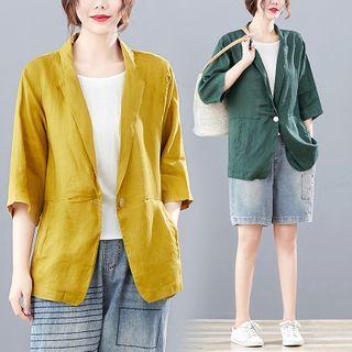 Plain Semi-sleeve Blazer