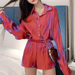 Set: Iridescent Shirt + Shorts