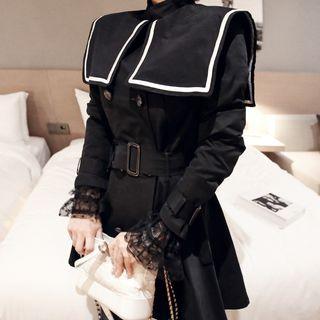 Long-sleeve Sailor Collar Double Breasted Dress
