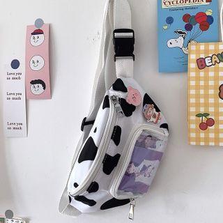 Pvc Panel Nylon Sling Bag