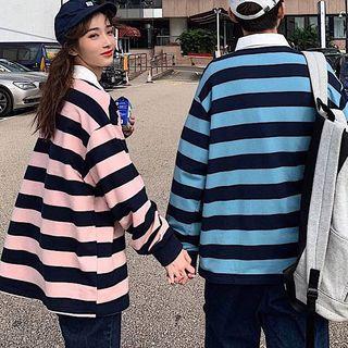 Couple Matching Polo Collared Pullover