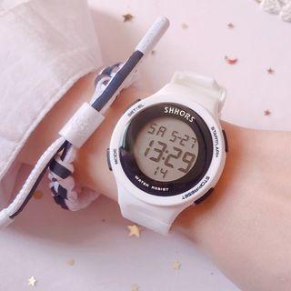 Set: Digital Watch + Woven Bracelet