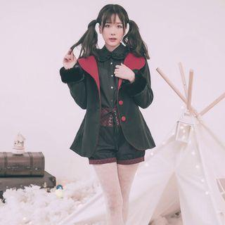 Pom Pom Hooded Coat