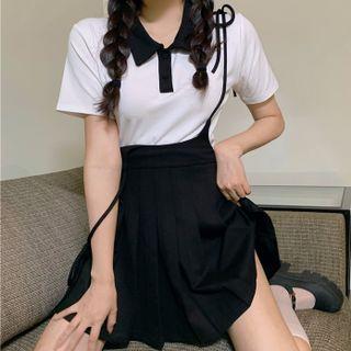 Short-sleeve Polo Shirt / Suspender Dress