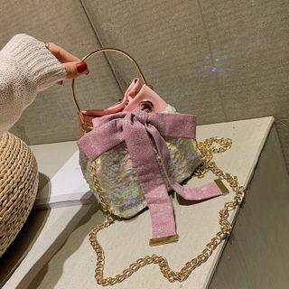 Sequin Crossbody Bag With Chain Strap