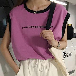 Lettering Tank Top / Wide Leg Shorts