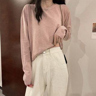Long-sleeve Knit Thin T-shirt