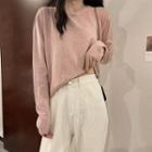 Long-sleeve Knit Thin T-shirt