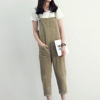 Cropped Corduroy Dungaree