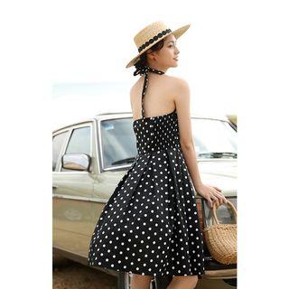 Polka Dot Halter Sundress