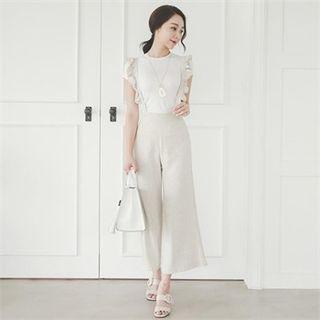 Frill-suspenders Pants