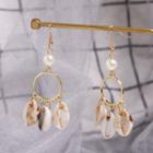 Faux Pearl Shell Alloy Fringed Earring 1 Pair - As Shown In Figure - One Size