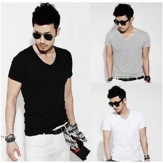 V-neck / Round Neck Short Sleeve T-shirt