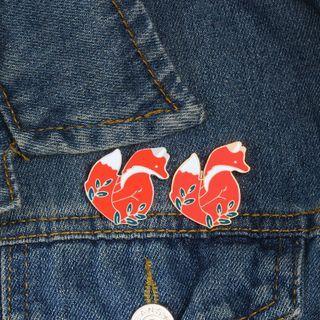 Fox Alloy Brooch