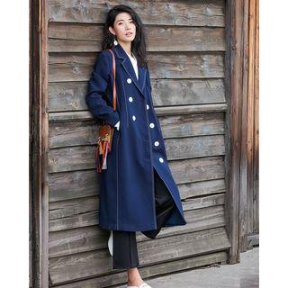 Double-breasted Stitched Trench Coat