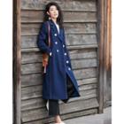 Double-breasted Stitched Trench Coat