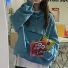 Drawstring Windbreaker Blue - One Size