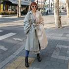 Belted Two-tone Long Trench Coat