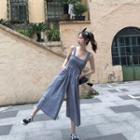 Shirred Wide Leg Jumpsuit