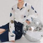 Planet Print Long-sleeve Shirt As Shown In Figure - One Size