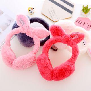 Bow Accent Furry Earmuffs