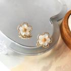 Flower Resin Alloy Earring 1 Pr - Stud Earring - White - One Size