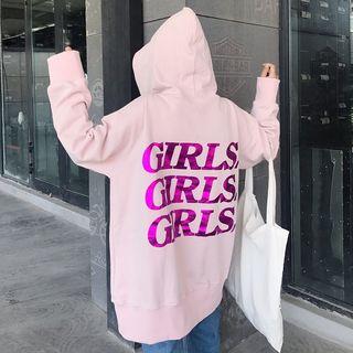 Long-sleeve Printed T-shirt Pink - One Size