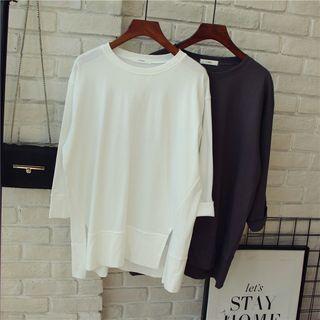 Long Sleeve Slit T-shirt