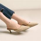 Pointy-toe Rattan Mules