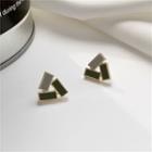 Triangle Stud Earring 1 Pair - Stud Earrings - Green - One Size