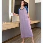 Short-sleeve Midi Raglan T-shirt Dress