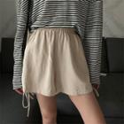 Lace-up Shorts Almond - One Size