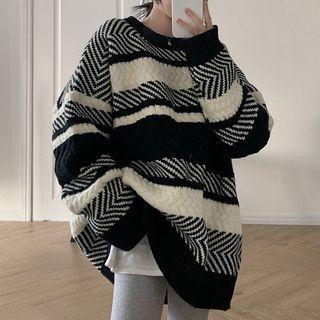 Stripe Sweater Stripe - Black & White - One Size