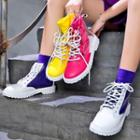 Transparent Panel High Top Sneakers