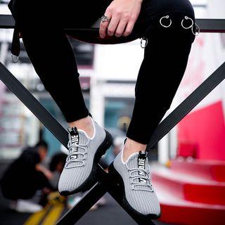 Letter Strap Mesh Sneakers