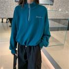 Half-zip Lettering Sweatshirt / Cargo Pants