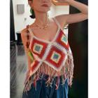 Fringed Knit Camisole Top / Camisole