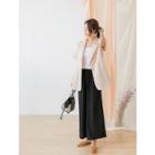 Plus Size Band-waist Wide-leg Pants