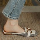 Buckled Houndstooth Mules