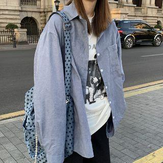 Shirt Jacket Airy Blue - One Size
