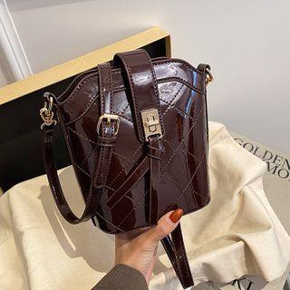 Patent Crossbody Bucket Bag