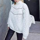 Quilted Turtleneck Sweater