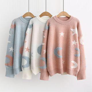 Moon & Star Applique Sweater