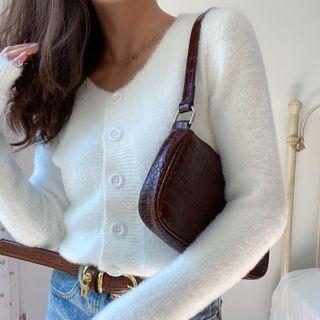 Plain Cardigan Milky White - One Size