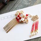 Retro Freshwater Pearl Fringed Hair Comb