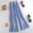 Band-waist Printed Wide-leg Pants