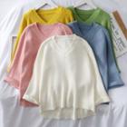 Dip-back V-neck Sweater