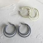 Layered Hoop Earring 1 Pair - Blue - One Size