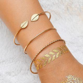 Set Of 3: Bracelet Gold - One Size