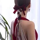 Ribbon Hair Tie / Earring / Clip-on Earring / Set
